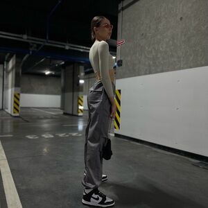 Stylish Gray Cargo Pants THE AMIAN